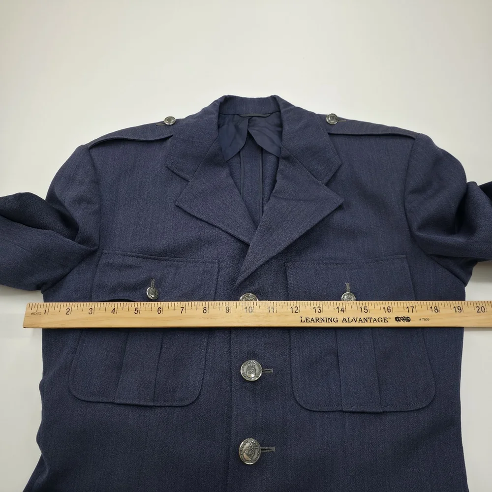 Vintage Siebler Custom Luxury Tailored Military Jacket Mens Medium 1951 USA Blue - Picture 15 of 16